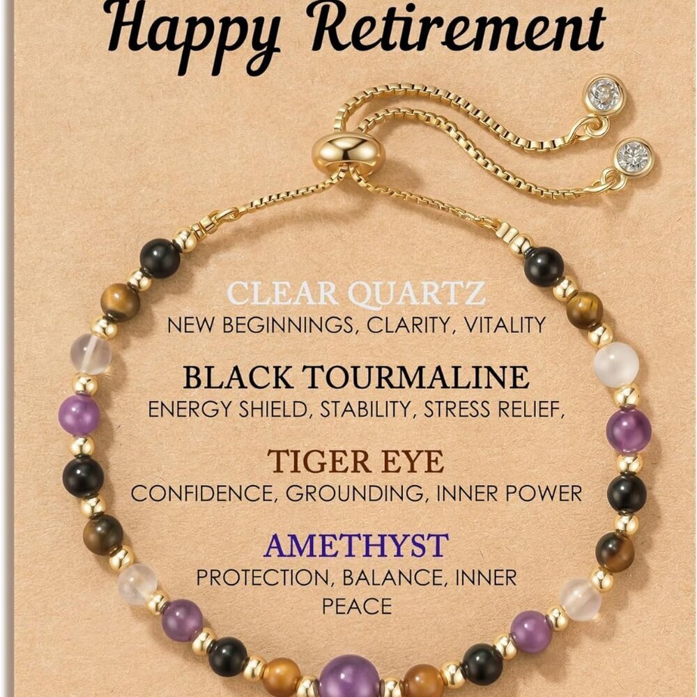 Crystal Healing Bracelet for Women Amethyst Tiger Eye Quartz Gift